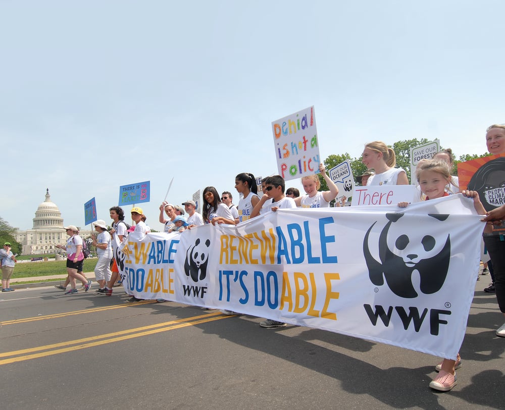 Climate change march in Washington DC