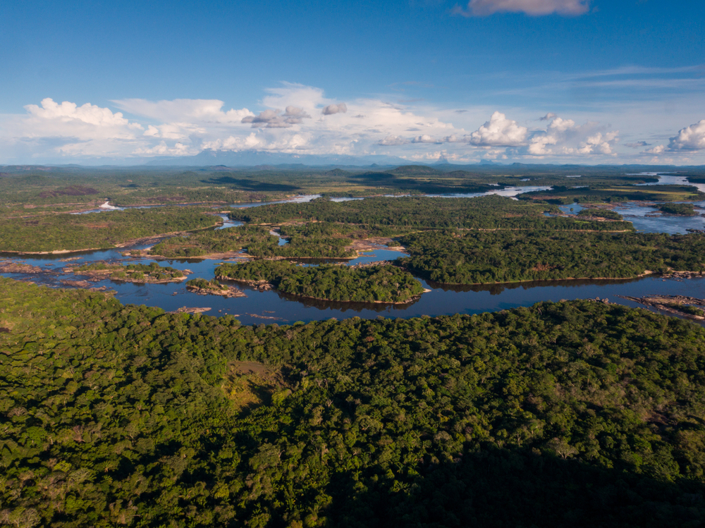 Aerial view of Colombian wilderness